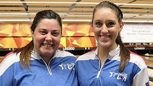 Jordan Richard and Danielle McEwan at 2022 PANAM Bowling Women's Championships